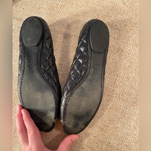 Tory Burch Kaitlin Quilted Leather Gold toe Ballet flats - Picture 4 of 4